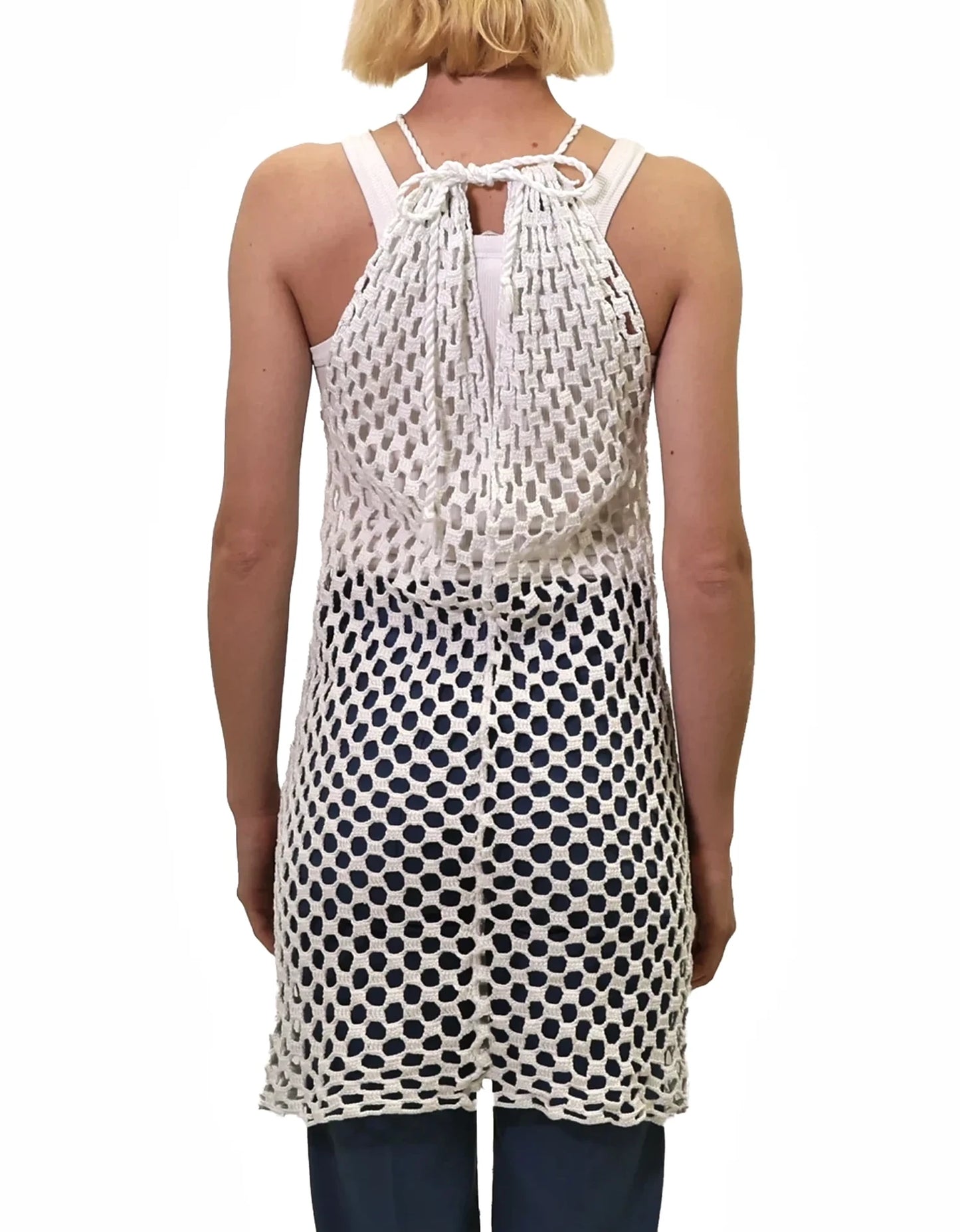 Era | honey comb crochet tunic with drawstring