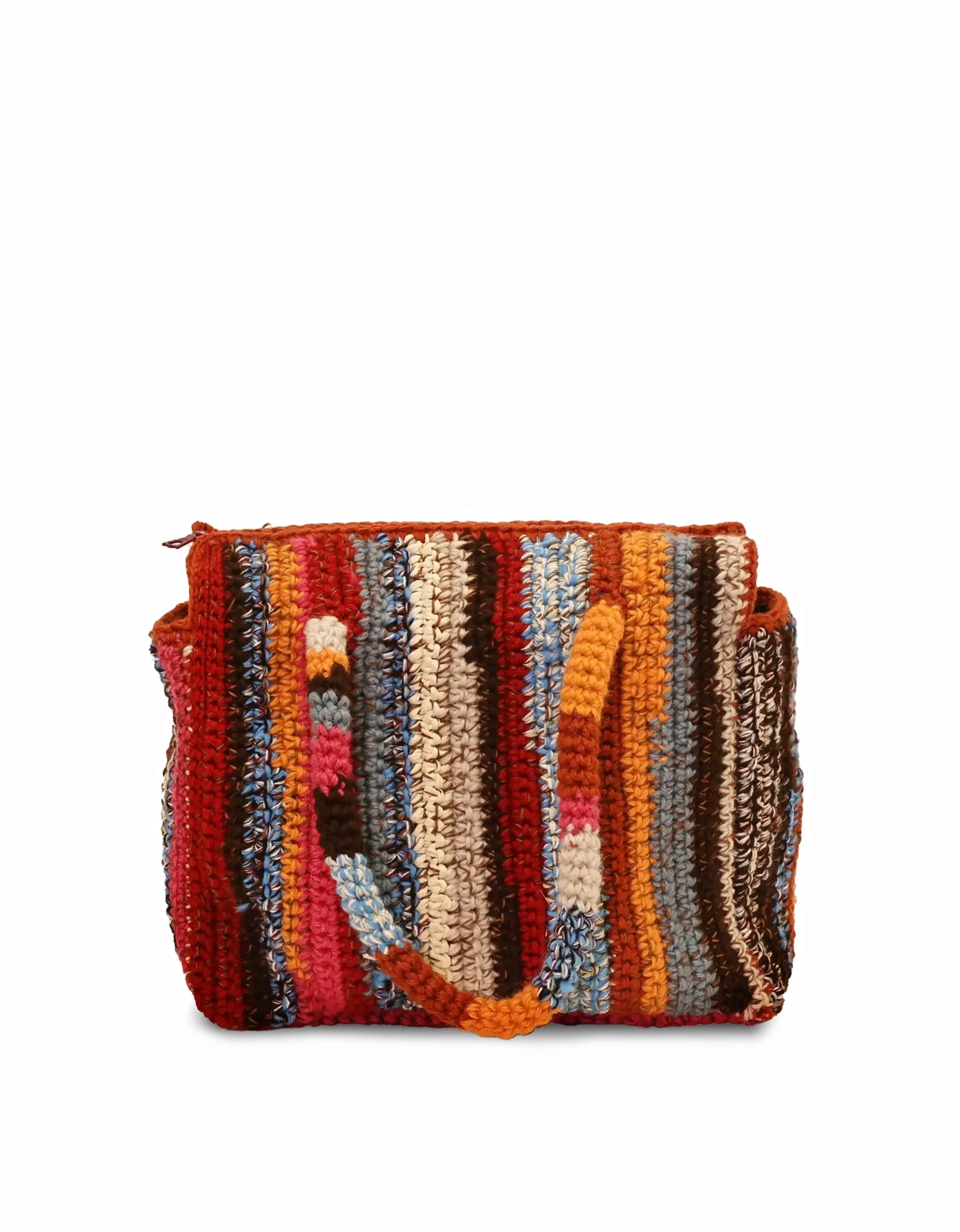 Vjosa | stripe crochet bag with zip