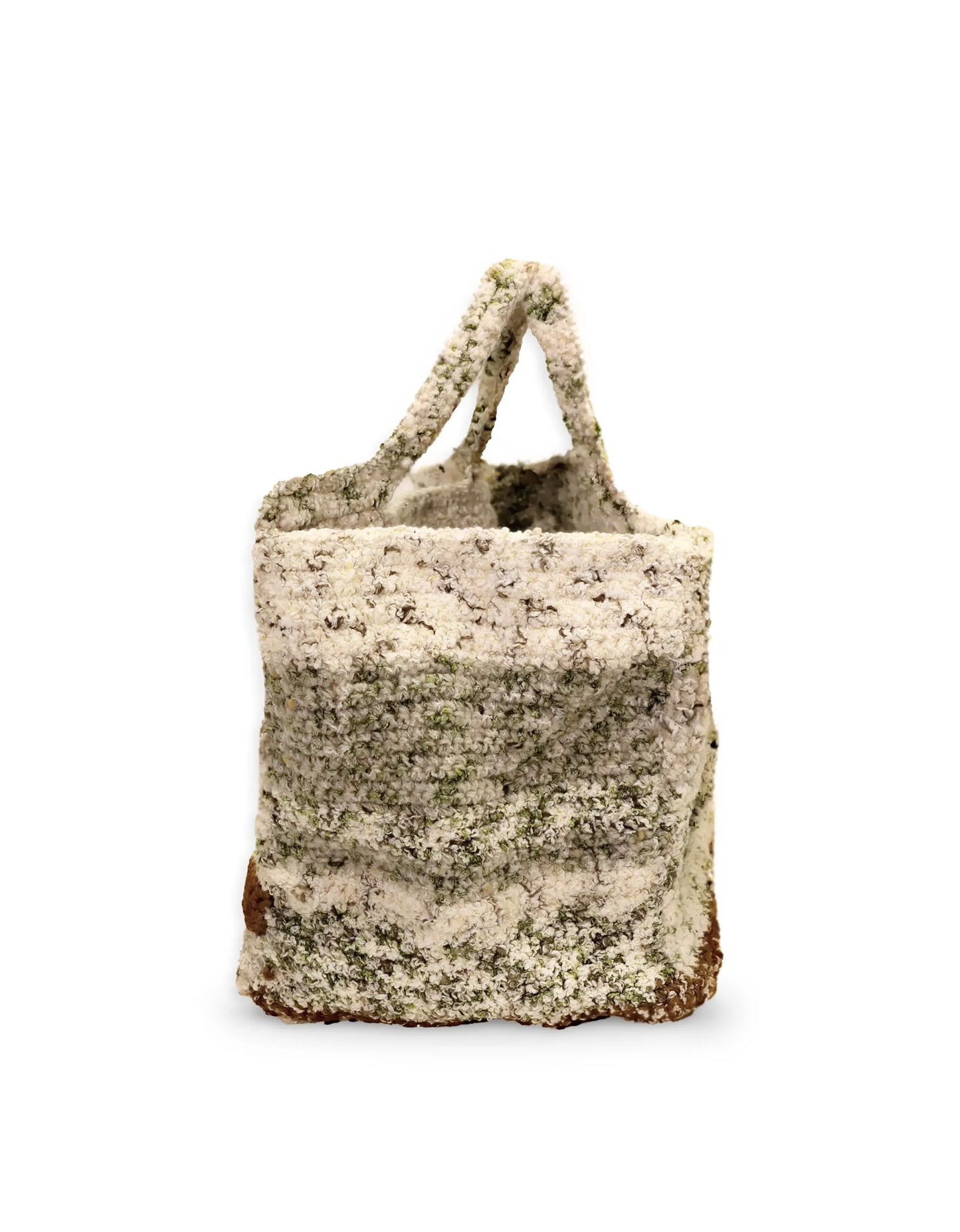 Valdete | stripe mélange crochet shopper with pocket