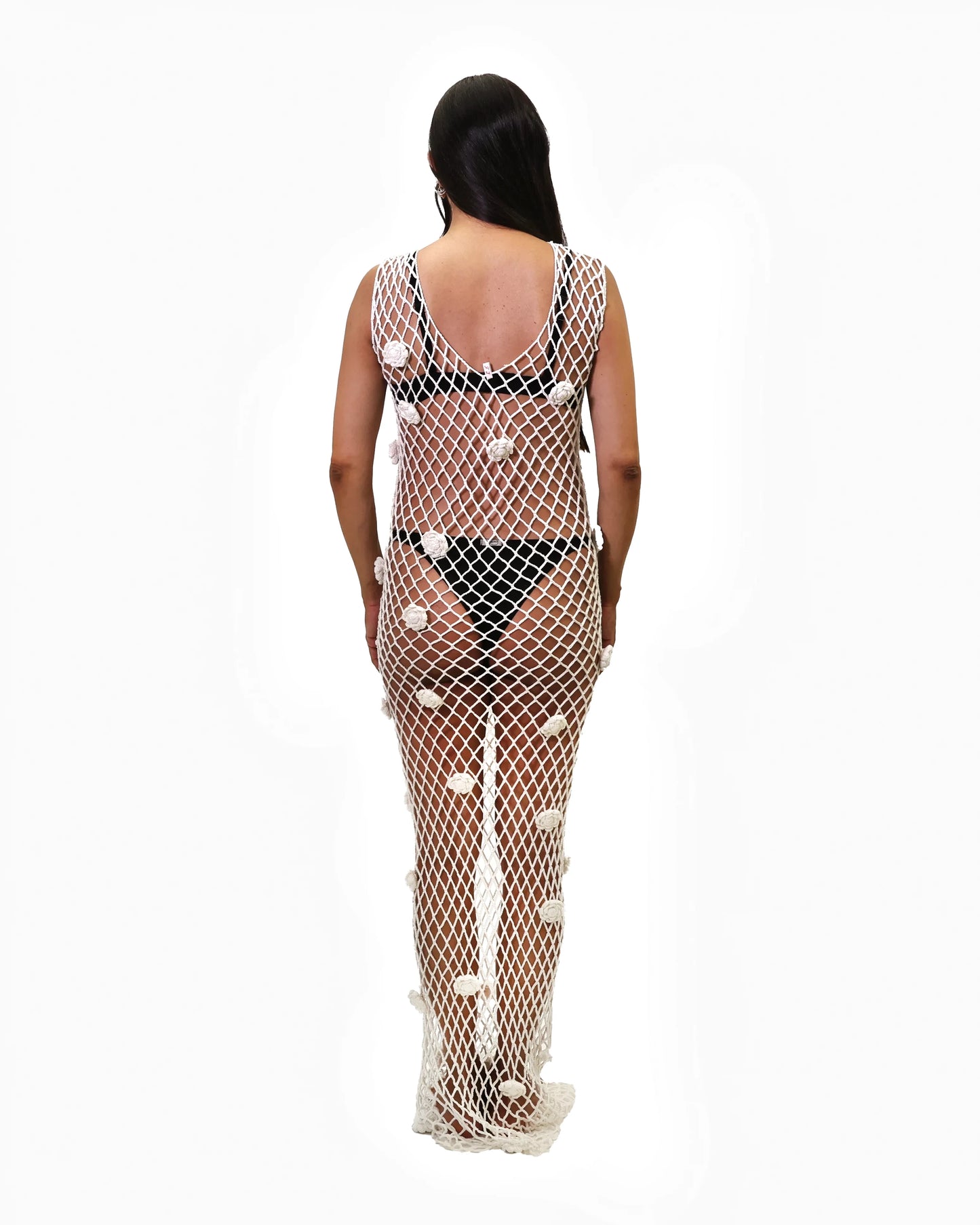 Afërdita | roses net crochet dress