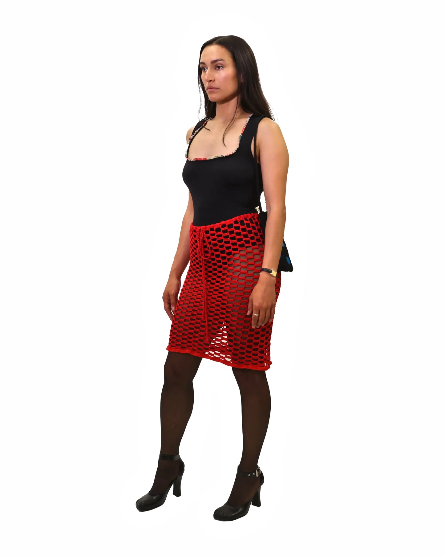 Flutura | grid crochet skirt with drawstring