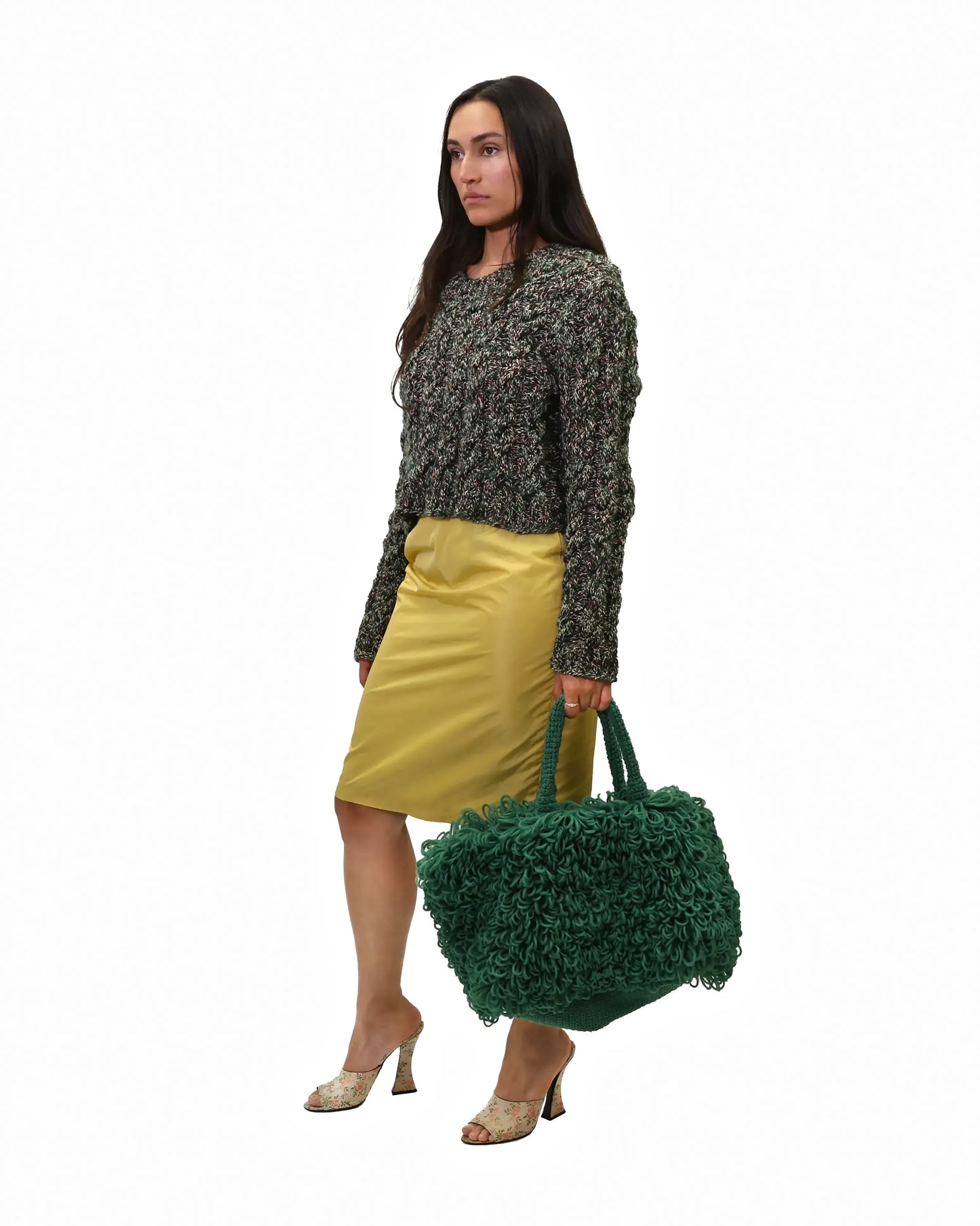 Fatmire | cropped mélange cable knit jumper