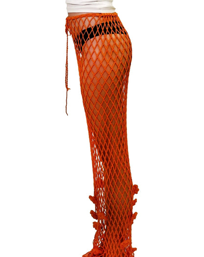 Afërdita | roses net crochet skirt with drawstring