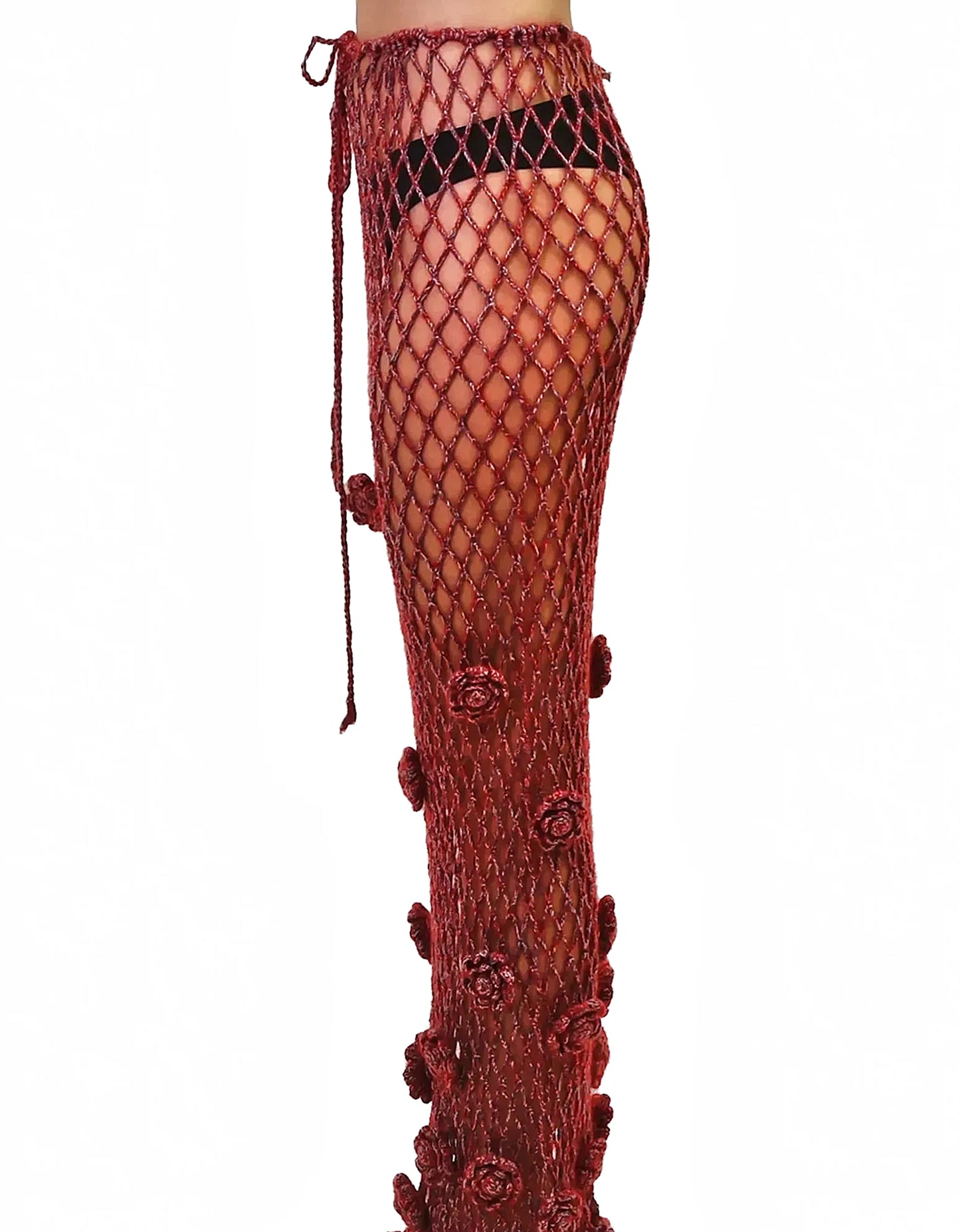 Afërdita | roses net crochet skirt with drawstring