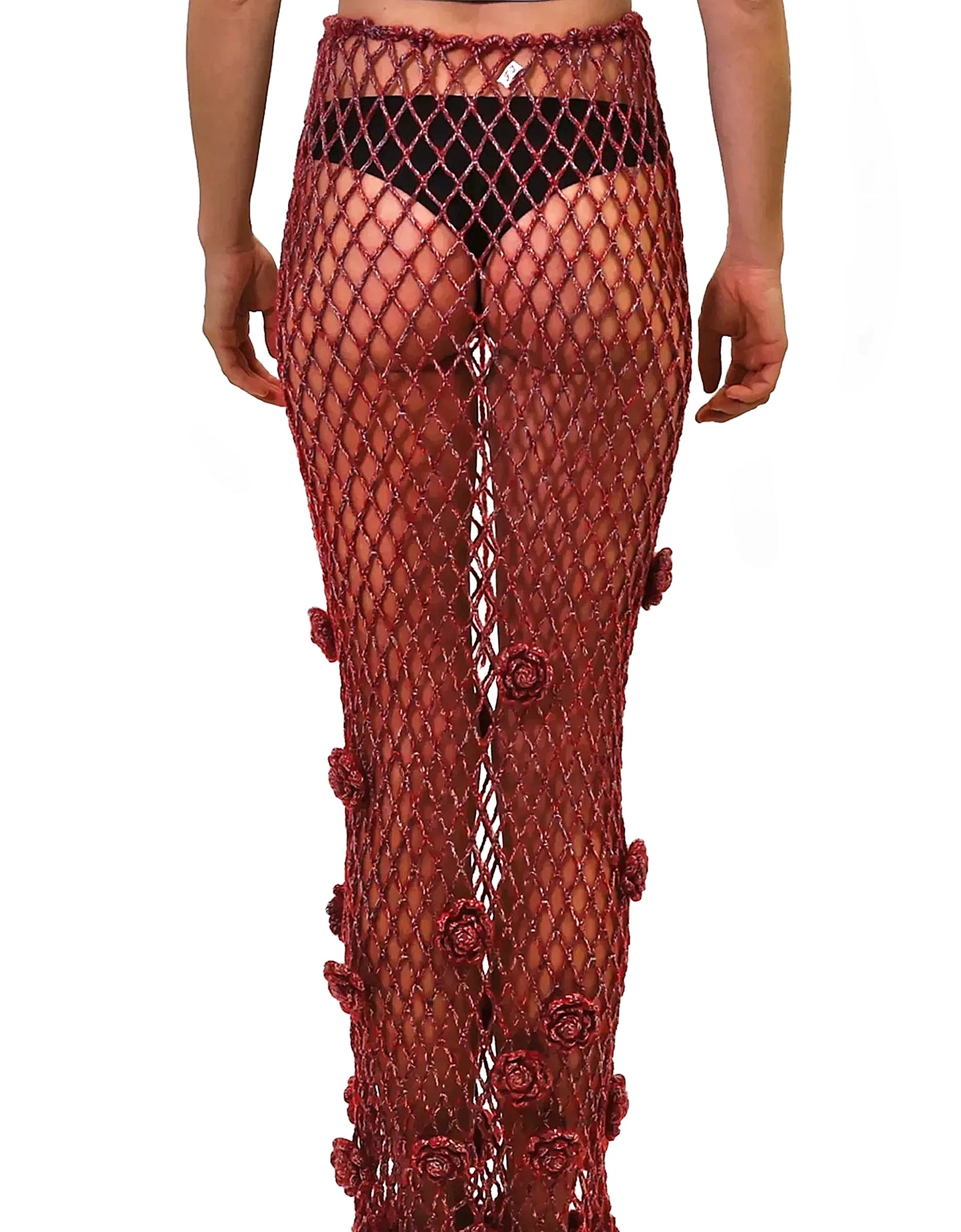 Afërdita | roses net crochet skirt with drawstring