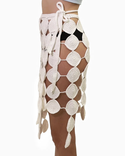 Bora | polka dot wrap skirt with ties