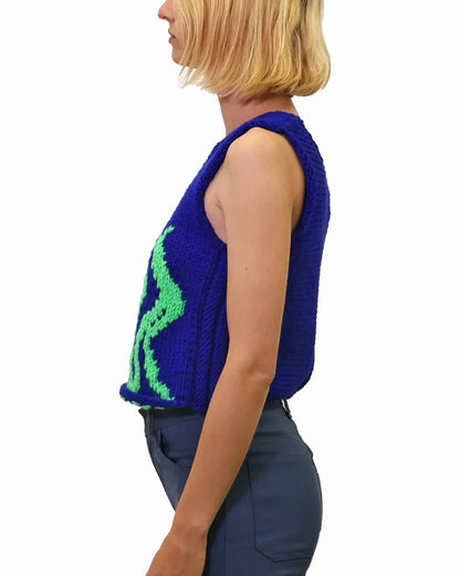 Qëndresa | fire intarsia knit vest