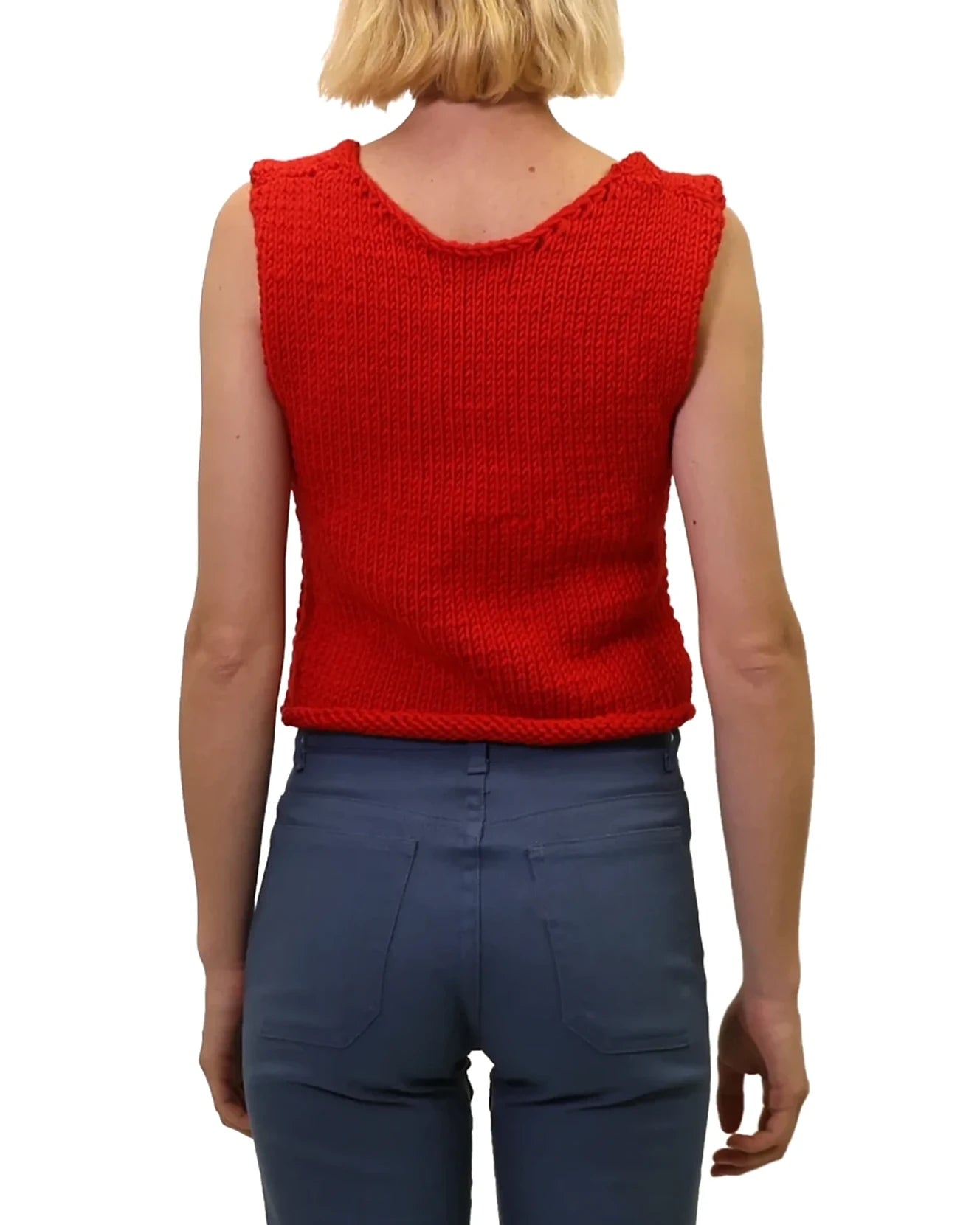 Qëndresa | fire intarsia knit vest