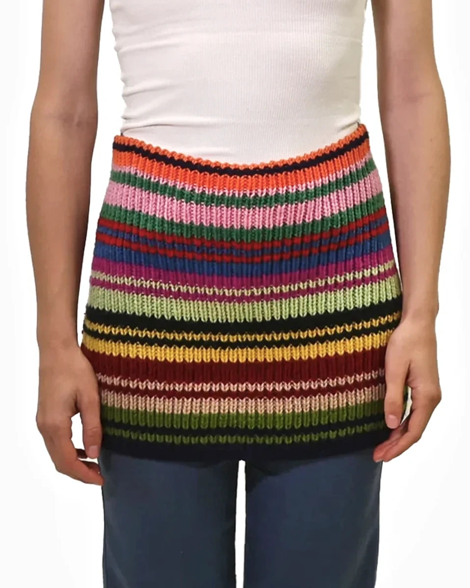 Vesa | stripe rib knit tube top/skirt