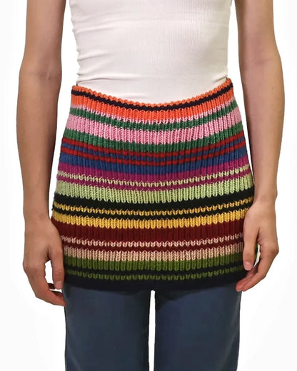 Vesa | stripe rib knit tube top/skirt