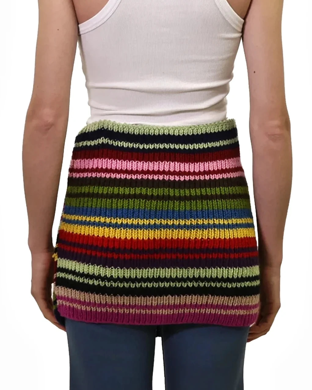 Vesa | stripe rib knit tube top/skirt