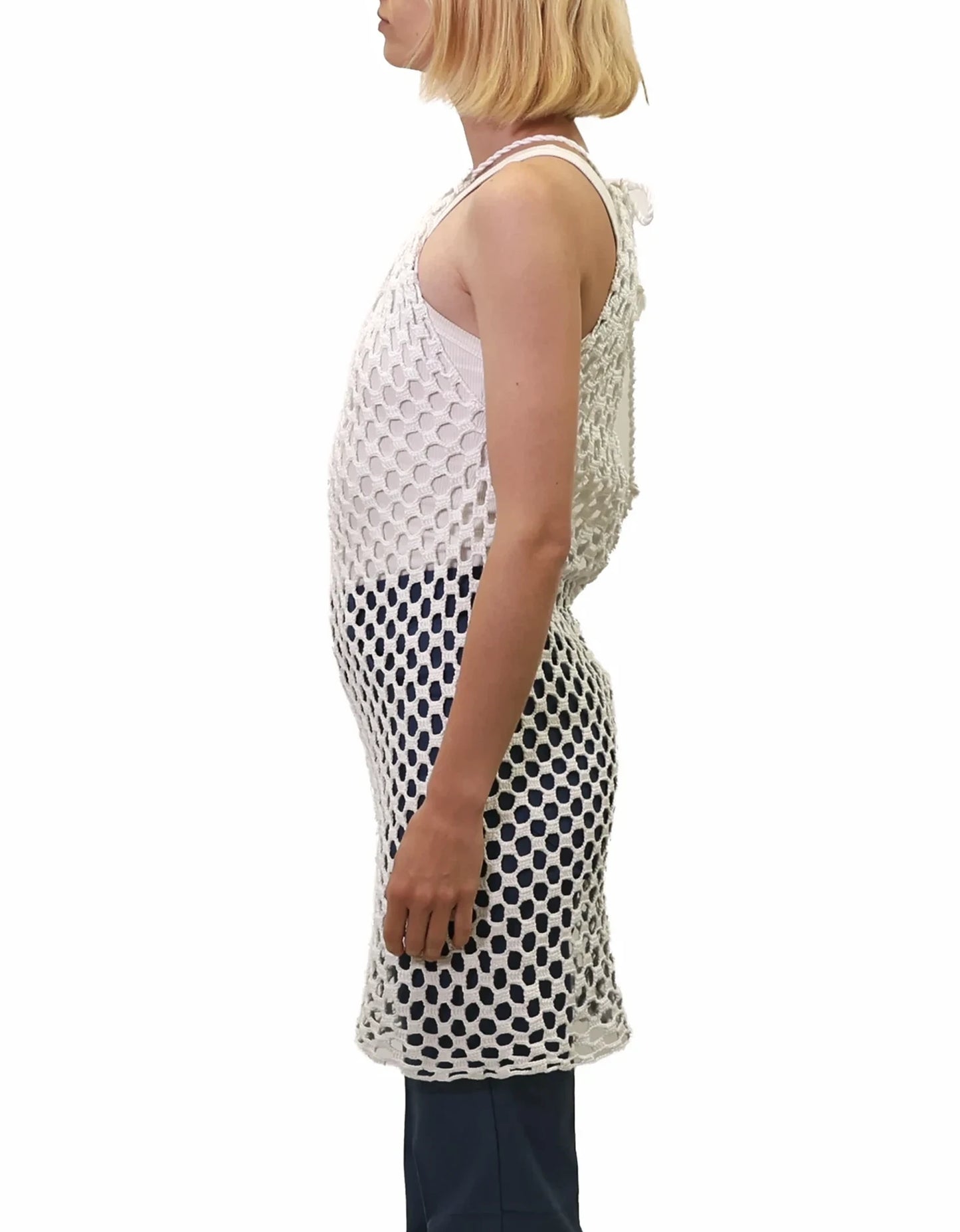 Era | honey comb crochet tunic with drawstring