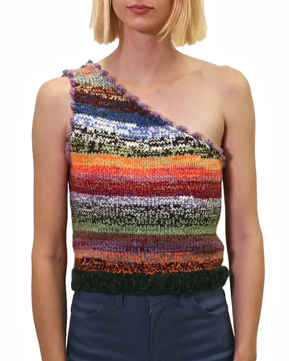 Yvesa | asymmetric knit stripe