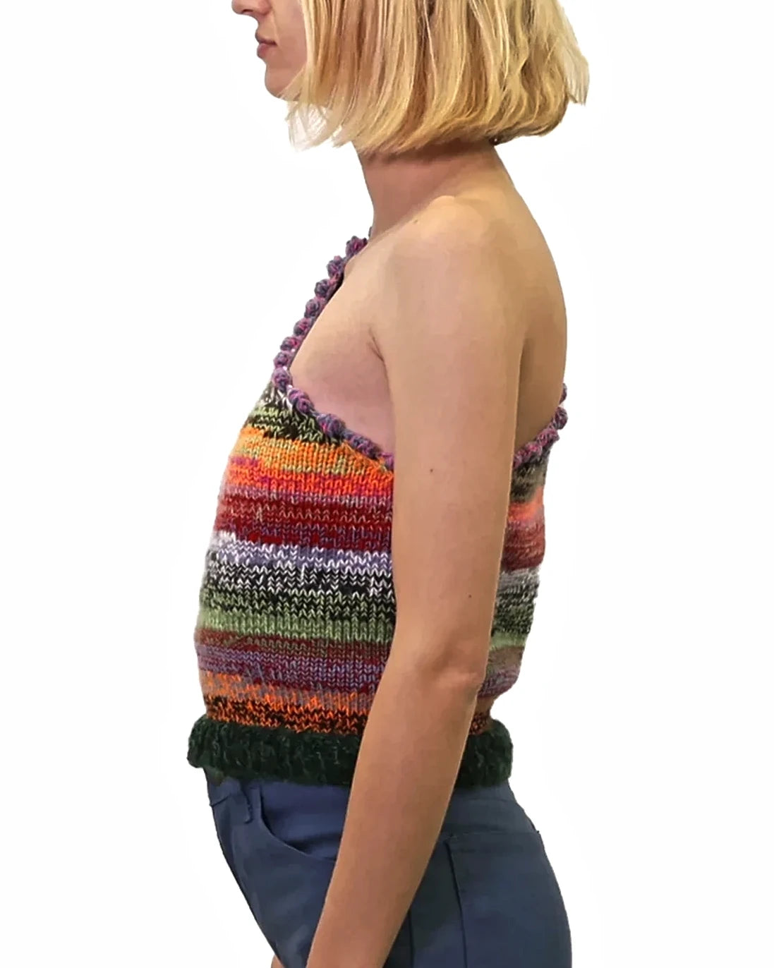 Yvesa | asymmetric knit stripe