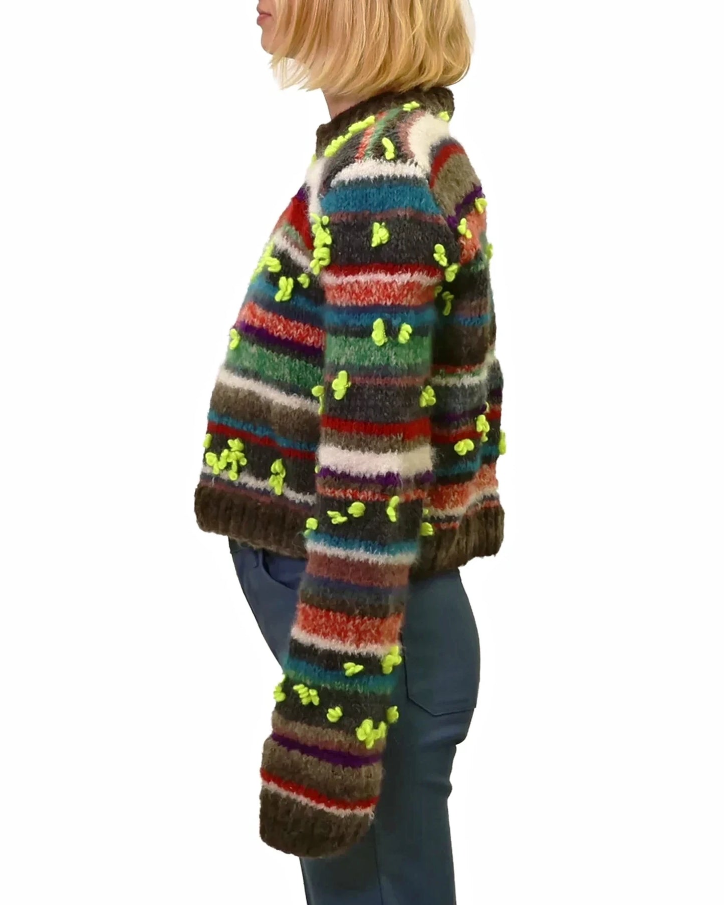 Valbona | cropped plain stripe knit jumper