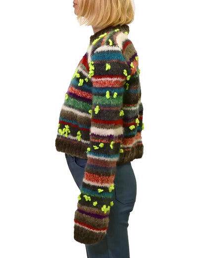 Valbona | cropped plain stripe knit jumper