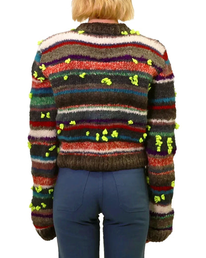 Valbona | cropped plain stripe knit jumper