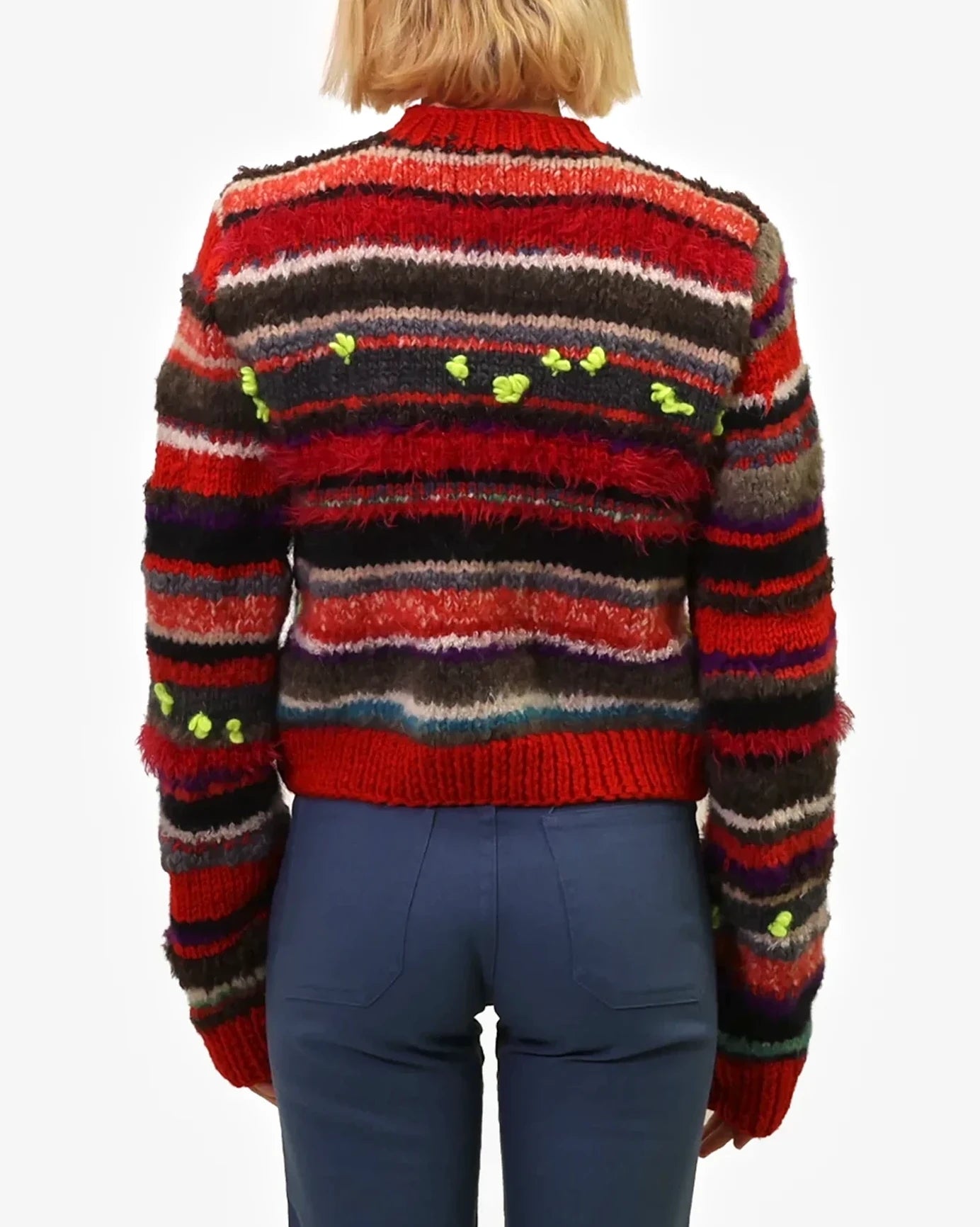 Valbona | cropped plain stripe knit jumper