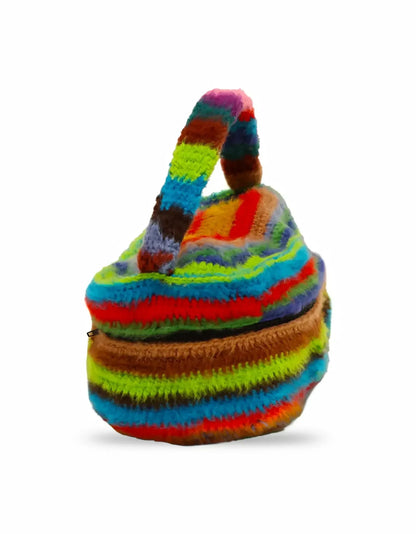 Edona | shed stripe crochet vanity bag