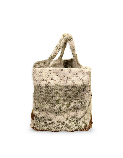 Valdete | stripe mélange crochet shopper with pocket