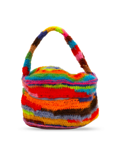 Edona | shed stripe crochet vanity bag