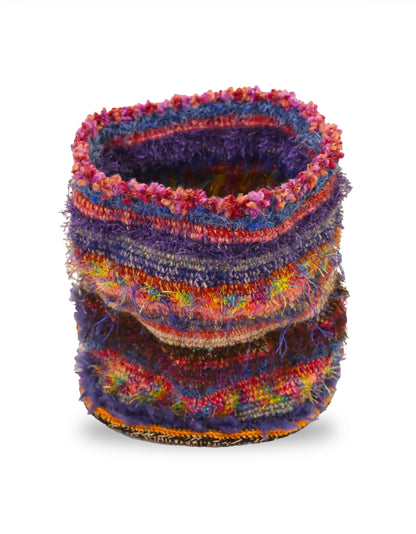 Lum | stripe crochet fluffy basket