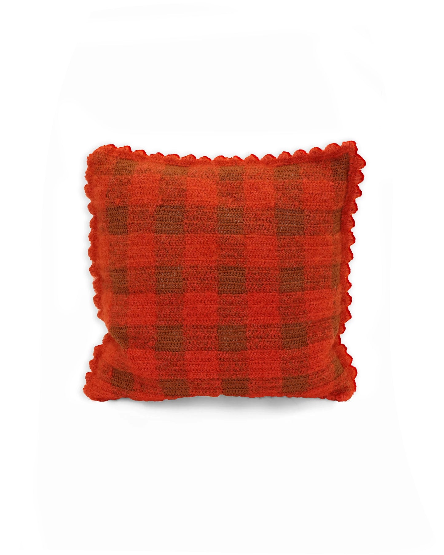 Rrok | vichy crochet pillow with matching buttons and down inlet