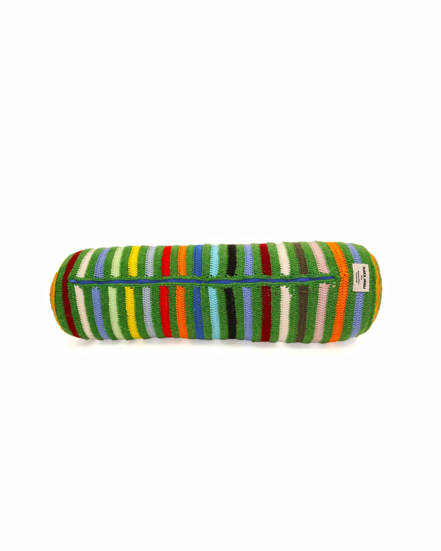 Gjon | stripe crochet headrest with down inlet and zip