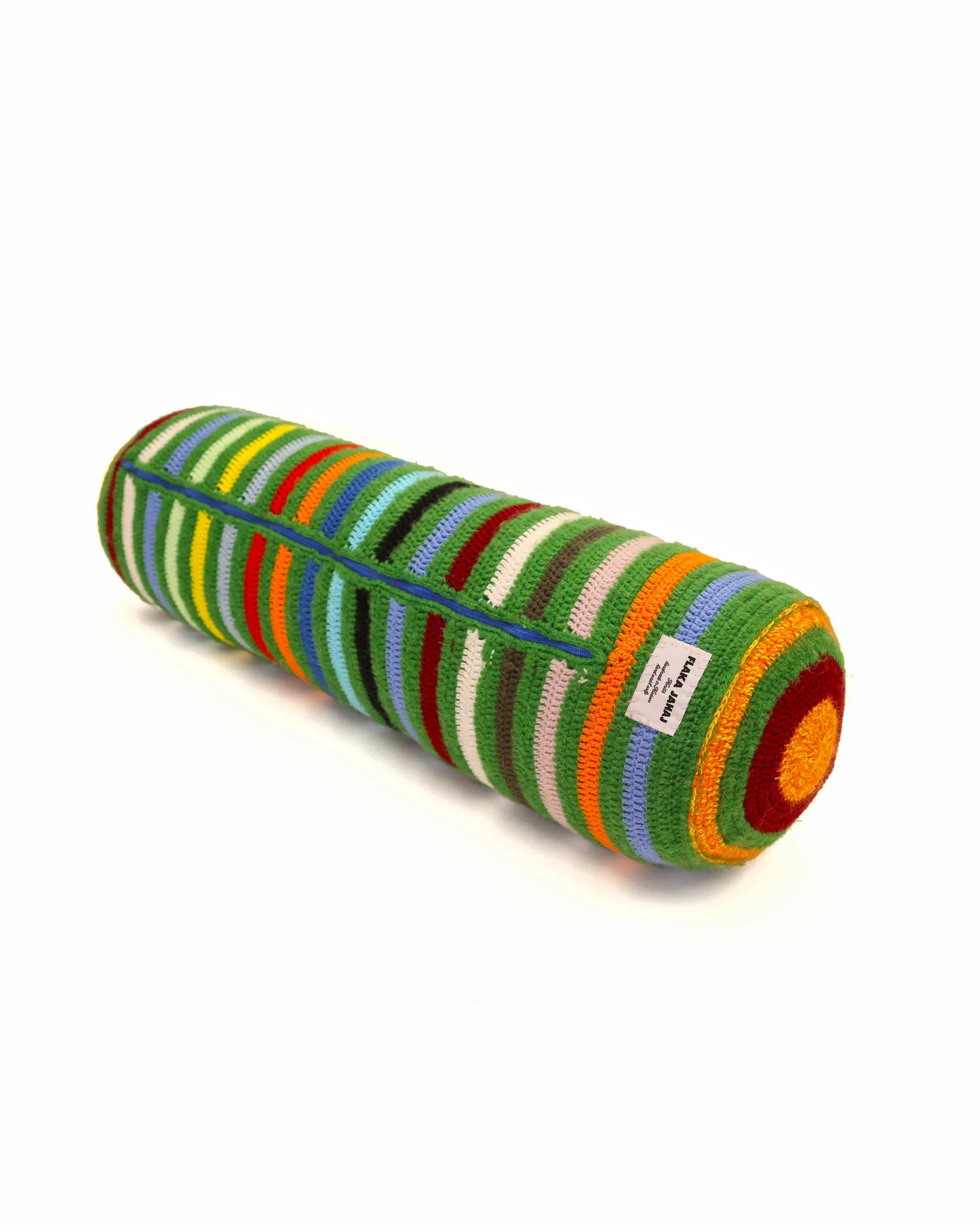 Gjon | stripe crochet headrest with down inlet and zip