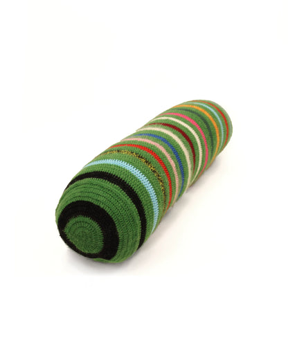 Gjon | stripe crochet headrest with down inlet and zip