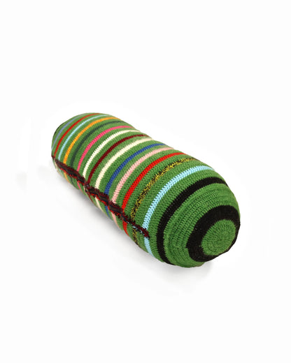 Gjon | stripe crochet headrest with down inlet and zip