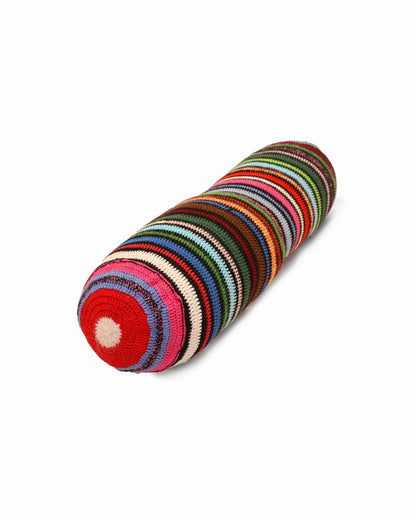 Gjon | stripe crochet headrest with polyester inlet and zip