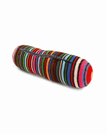 Gjon | stripe crochet headrest with polyester inlet and zip
