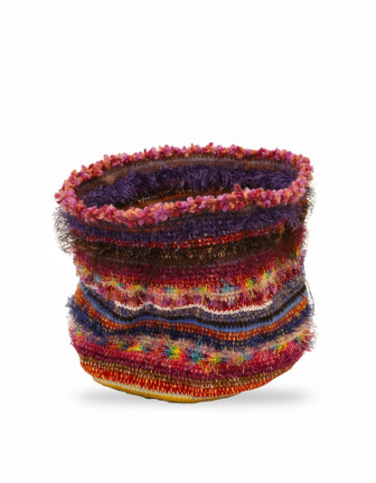 Lum | stripe crochet fluffy basket