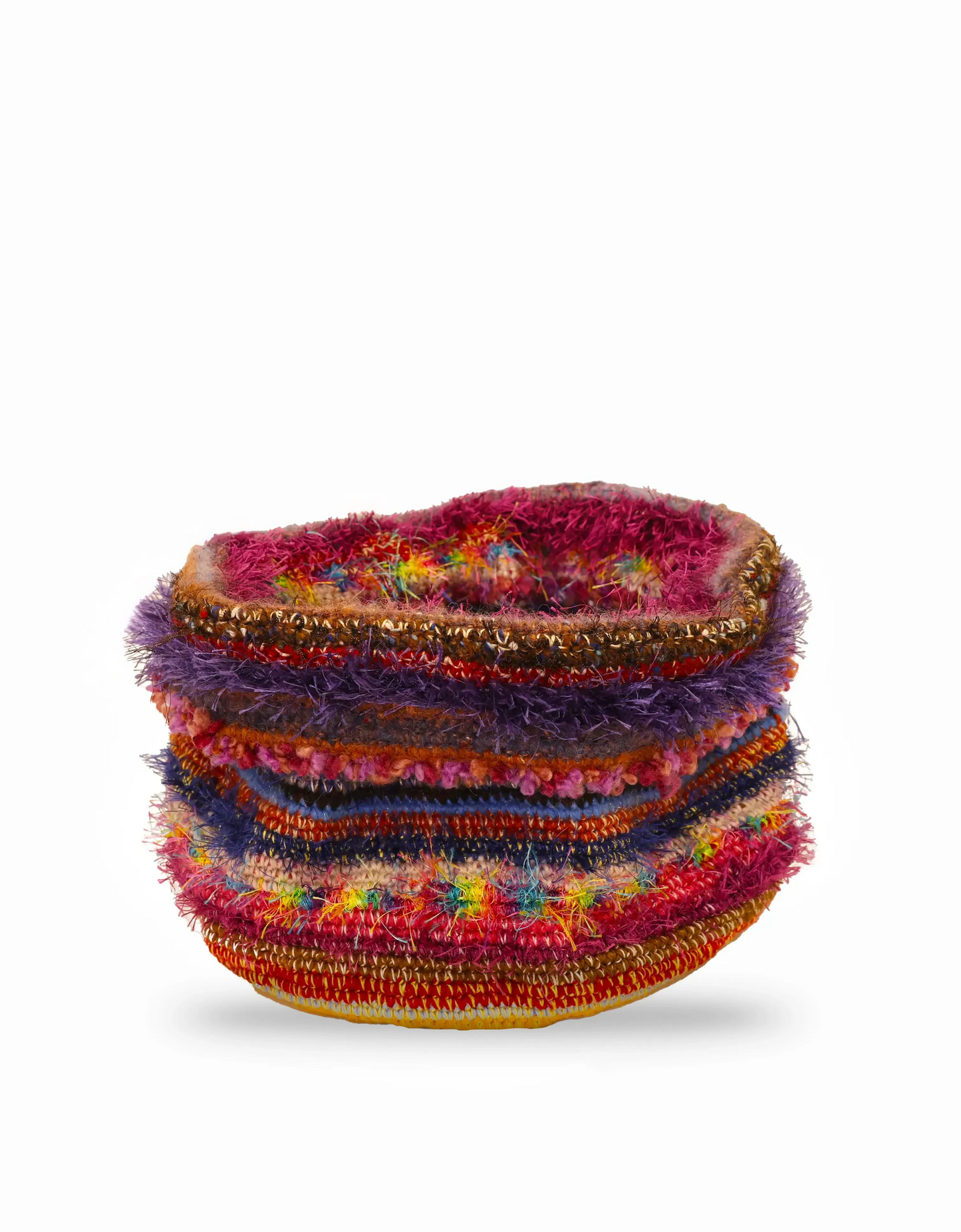 Lum | stripe crochet fluffy basket