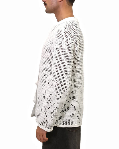 Flaka | fire crochet cardigan with buttons