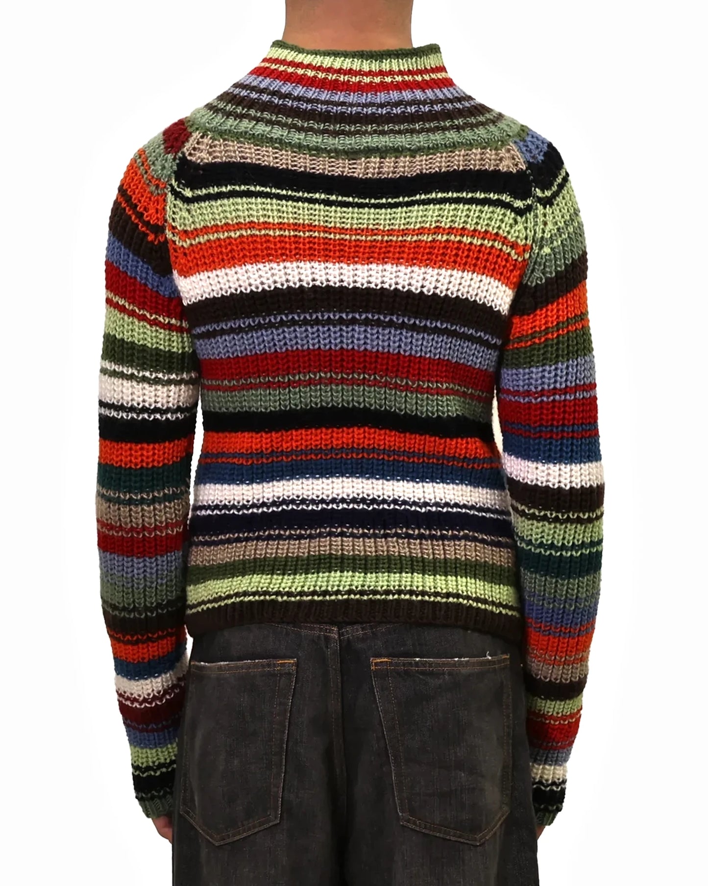 Shpresa | turtle rib stripe knit cardigan with zip