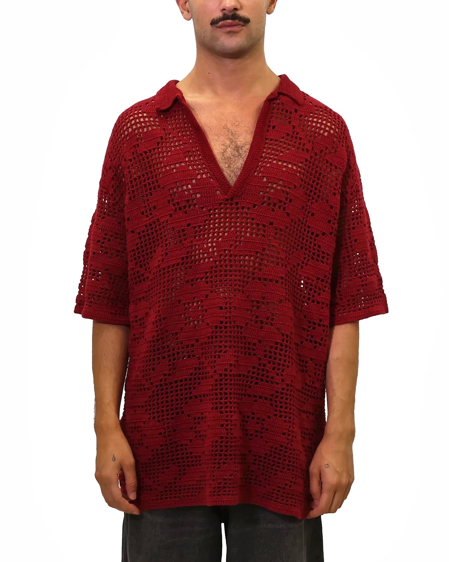 Pranvera | flower crochet polo