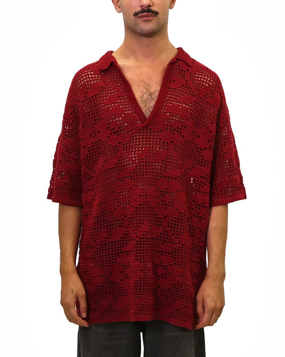 Pranvera | flower crochet polo