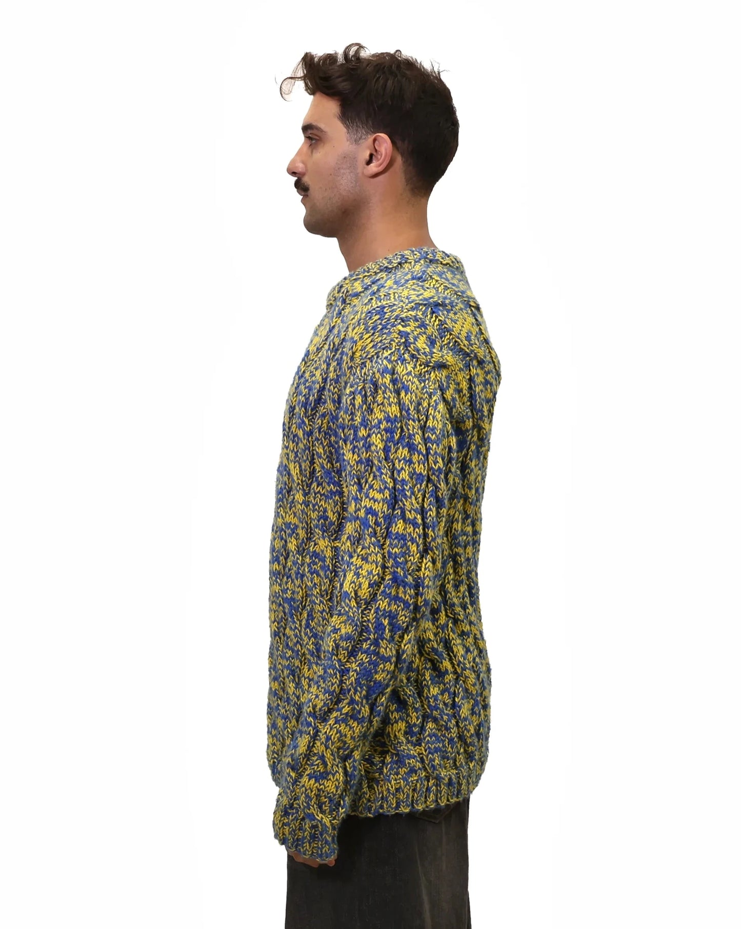 Drenushe | mélange cable knit crew neck jumper