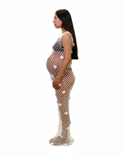 Afërdita | roses net crochet dress