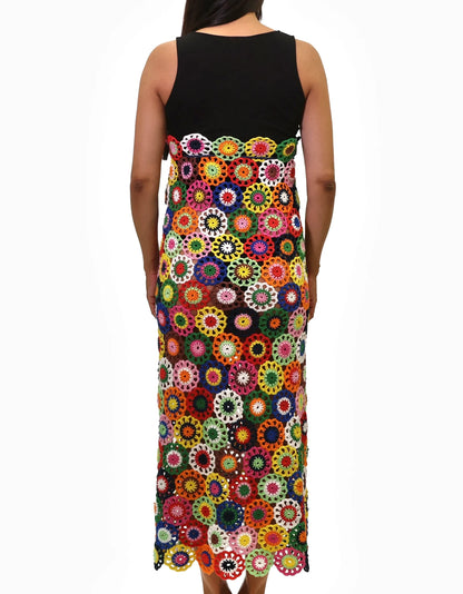 Luljeta | flower crochet doilies skirt/dress with drawstring