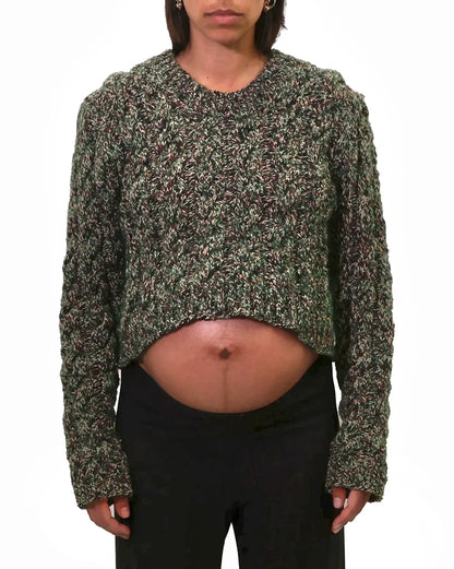 Fatmire | cropped mélange cable knit jumper