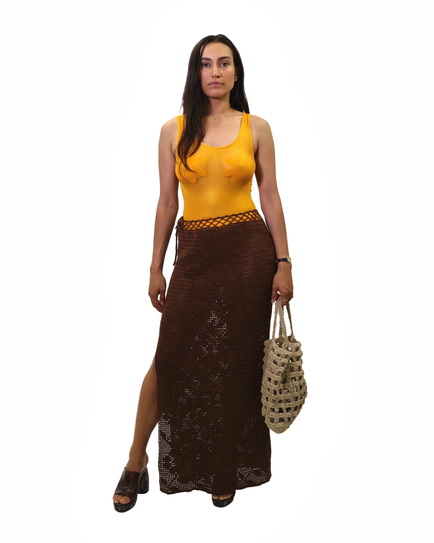 Pranvera | flower crochet skirt