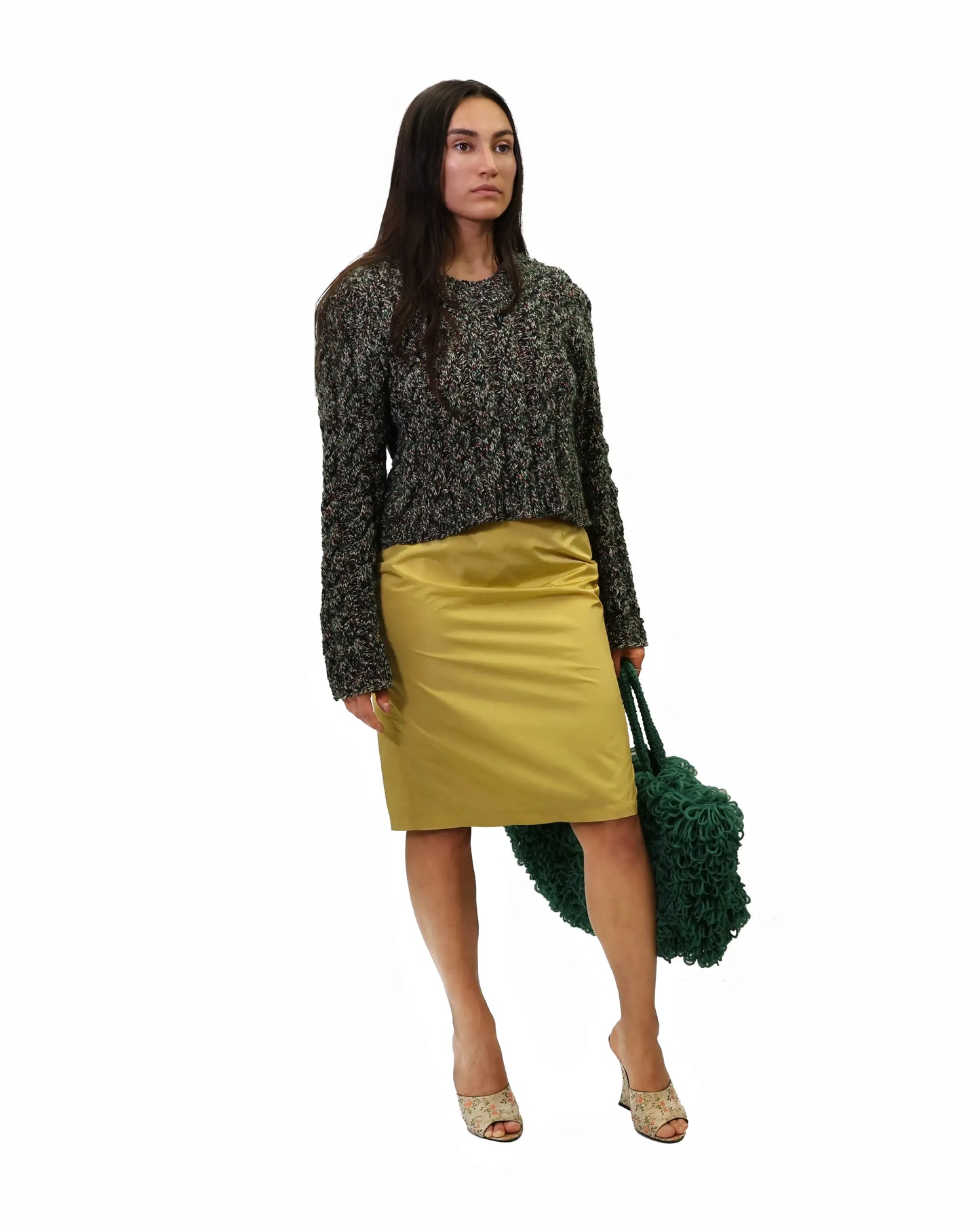 Fatmire | cropped mélange cable knit jumper