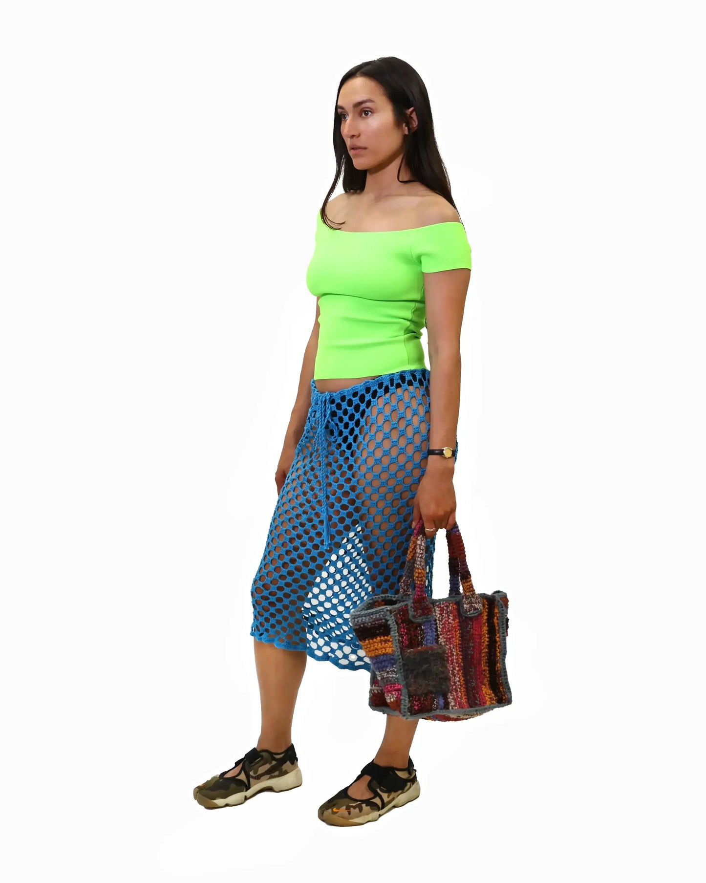 Era | honey comb crochet skirt with drawstring