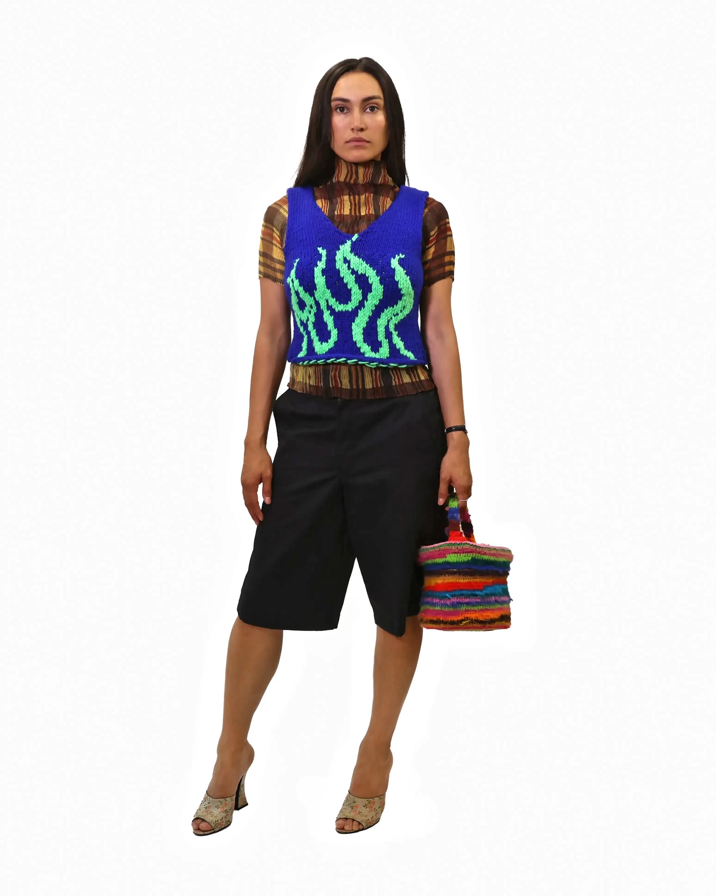 Qëndresa | fire intarsia knit vest