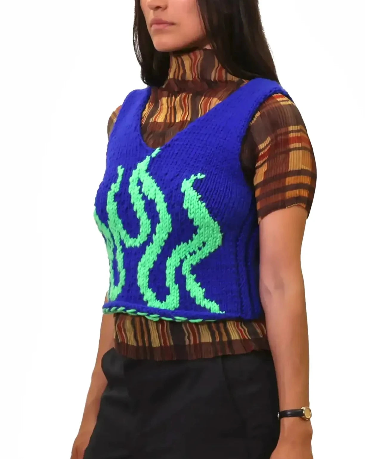 Qëndresa | fire intarsia knit vest
