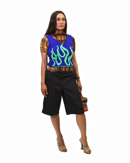 Qëndresa | fire intarsia knit vest