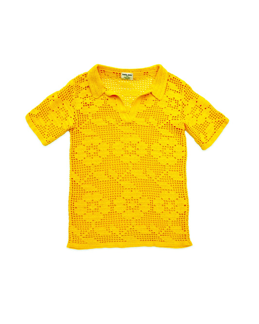 Pranvera | flower crochet polo